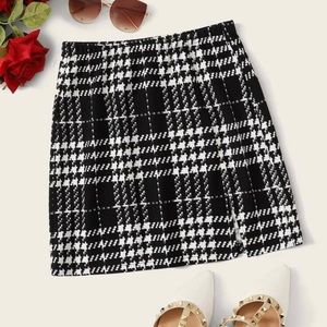 Plaid A-Line Mini Skirt